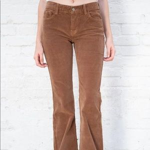 John Galt Corduroy Flare Pants Tan